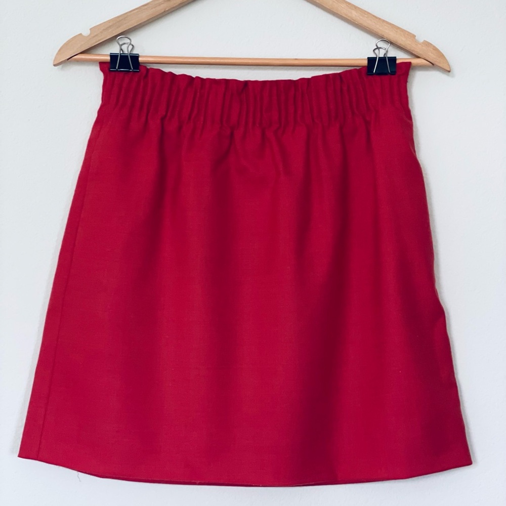 J. Crew Vibrant Red Mini Skirt
